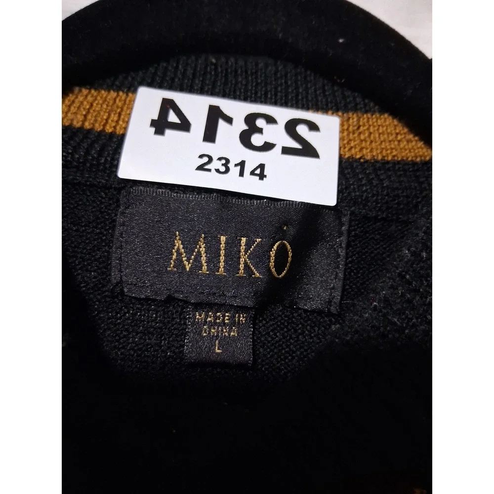 Vintage Y2k Miko Wool 3D Geometric Menx size Large Streetwear Grandpa Sweater